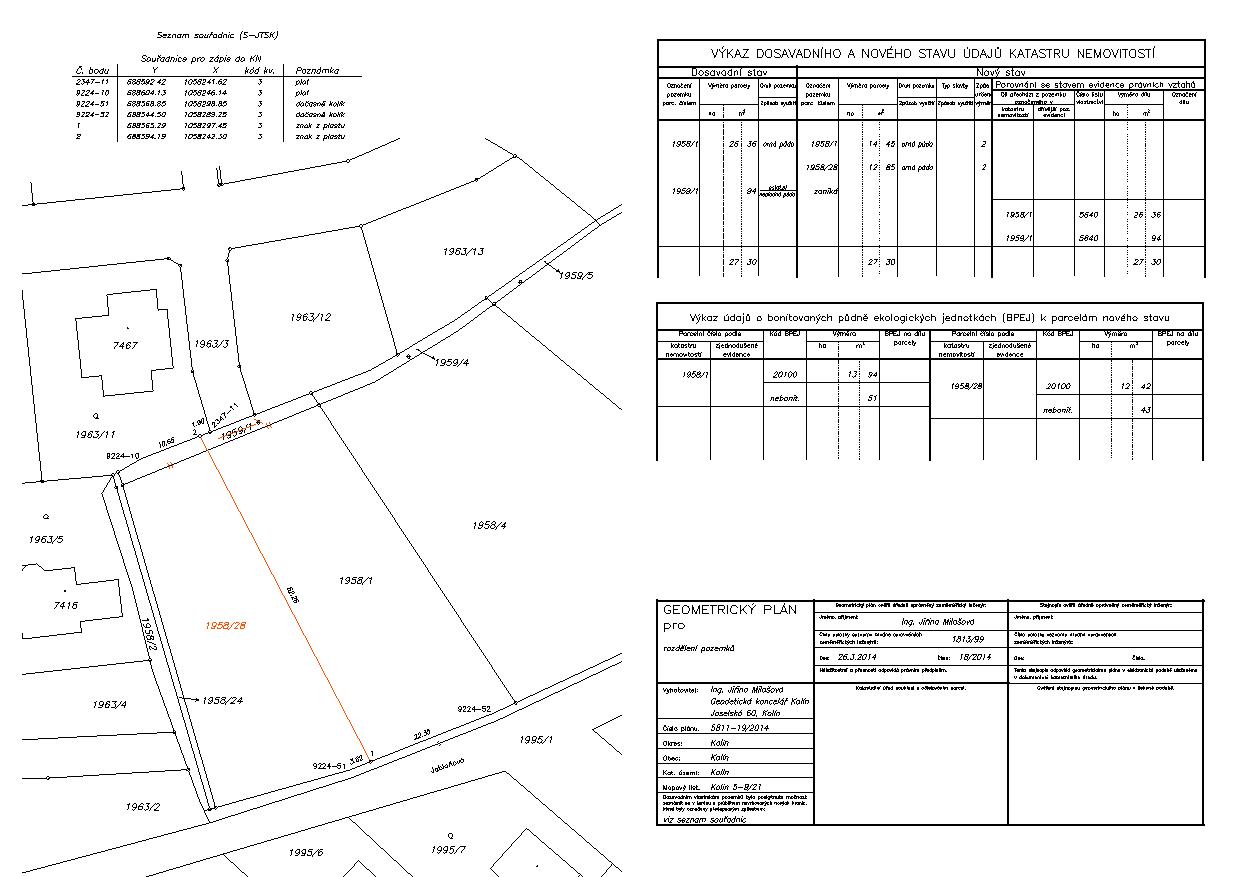 geodet - kolín - zaměřování - geometrický plán - geodézie