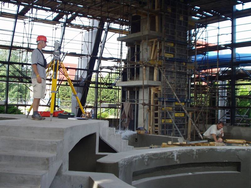 geodet - kolín - vytyčování staveb - aquapark kolín